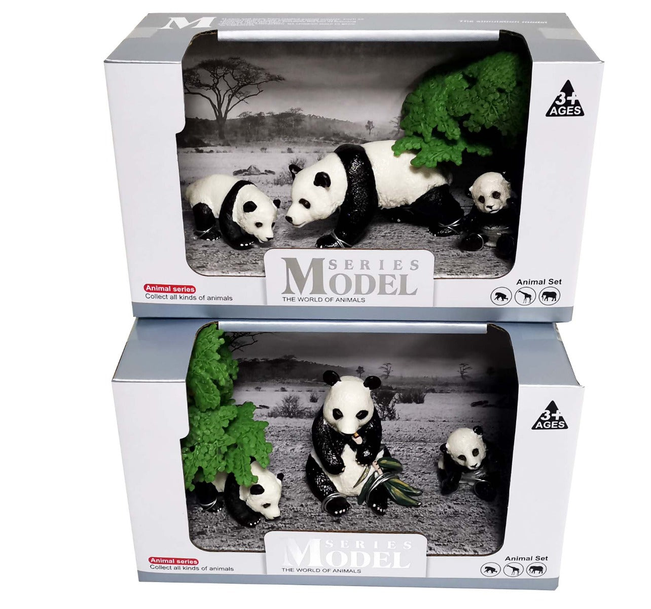 Buy Model Animal Series Figure Panda 3pcs Set (Sold Separately Subject to Availability) | Yallatoys.com