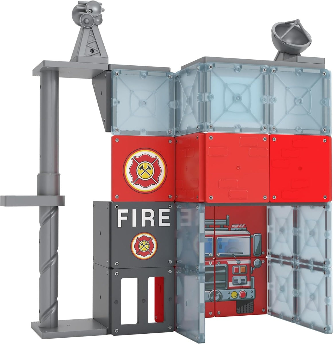Buy Tile Town Fire Station Tile Set 40pcs | Yallatoys.com