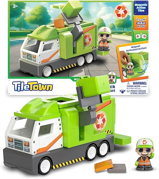Buy Title Town S2 Recycling Truck Tile Set | Yallatoys.com