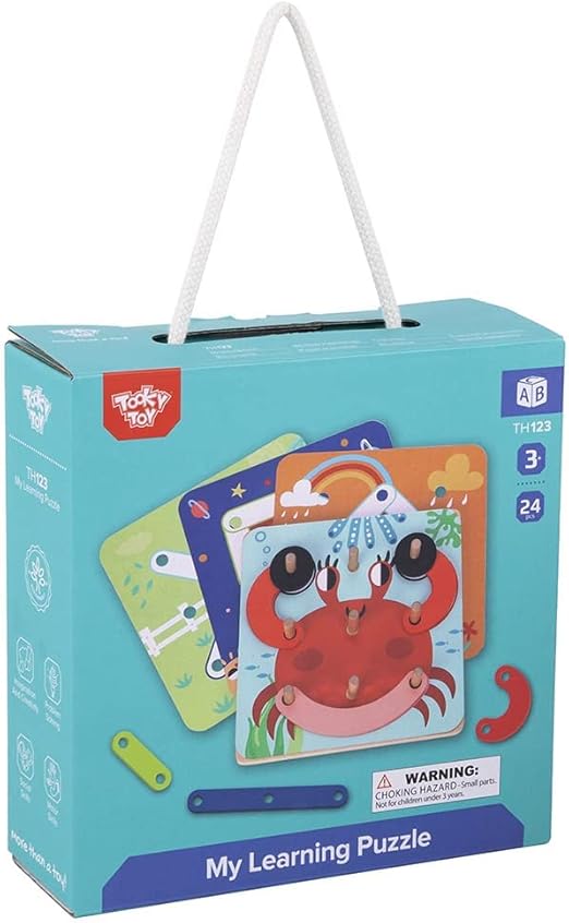 Buy Tooky Toy Wooden My Learning Puzzle 24pcs | Yallatoys.com
