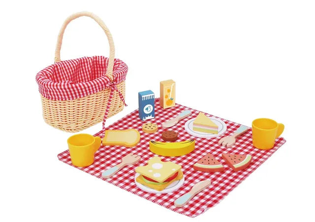 Buy Tooky Toy Wooden Picnic Basket | Yallatoys.com