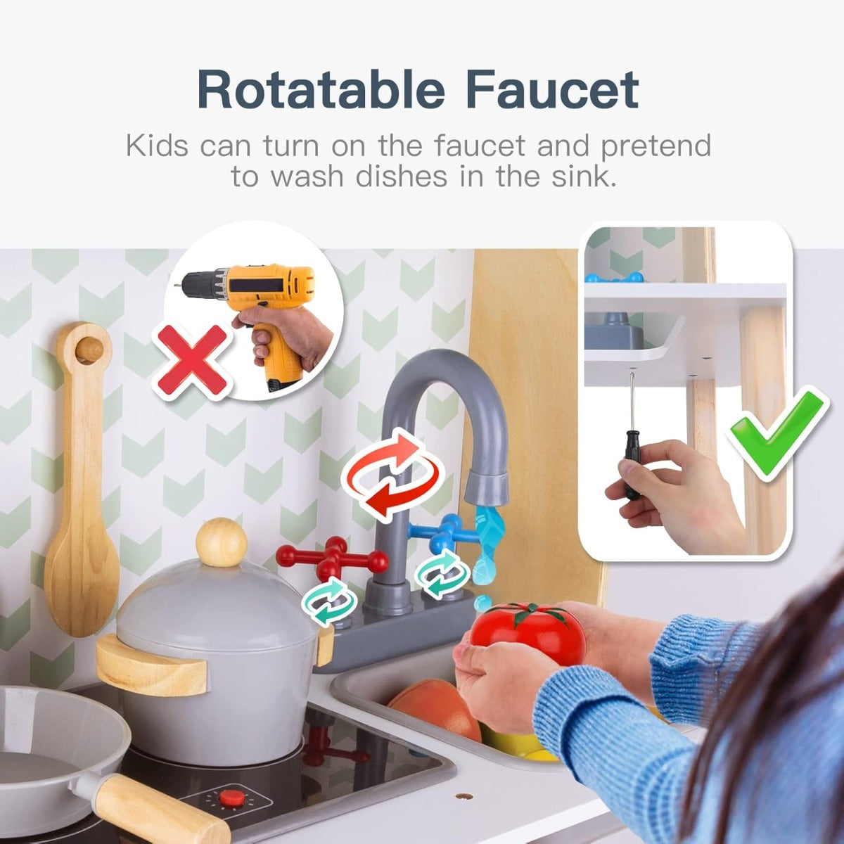 Buy Tooky Toy Kids Kitchen Playset | Yallatoys.com