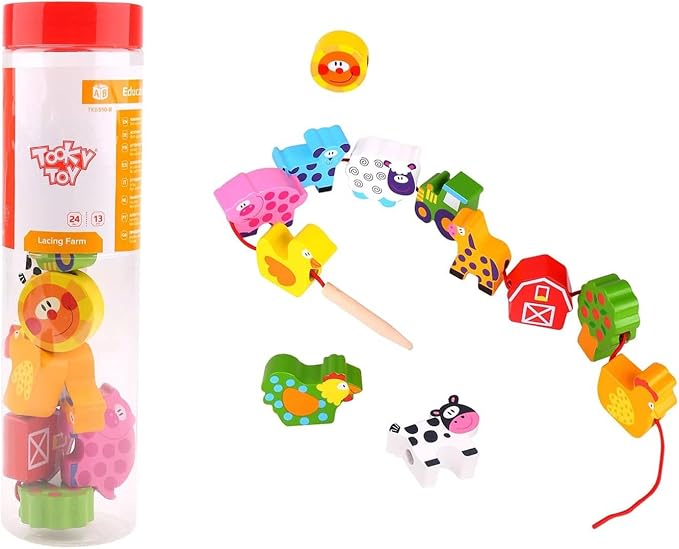Buy Tooky Toy Wooden Lacing Farm | Yallatoys.com