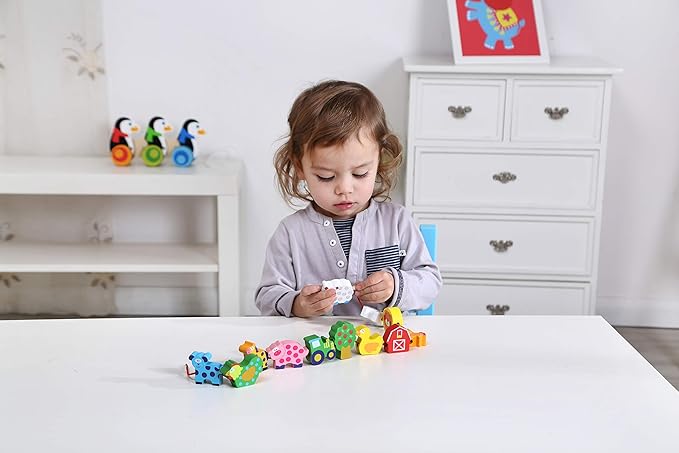Buy Tooky Toy Wooden Lacing Farm | Yallatoys.com