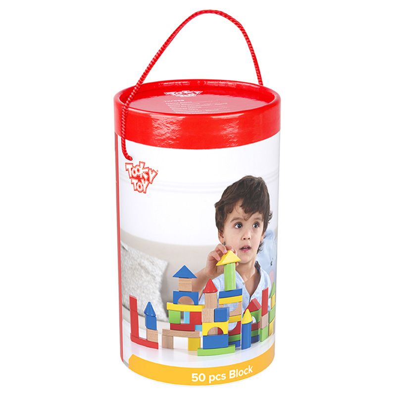 Buy Tooky Toy Wooden Block 50pcs | Yallatoys.com