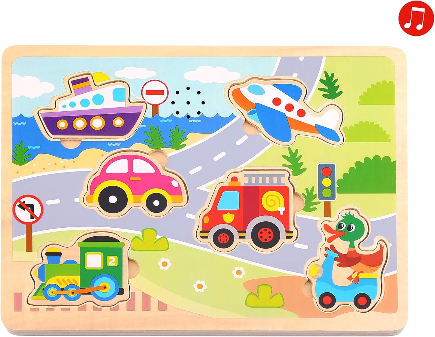 Buy Tooky Toy Sound Puzzle Vehicle | Yallatoys.com