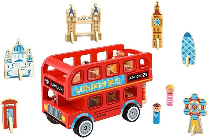 Buy Tooky Toy Wooden London Bus | Yallatoys.com