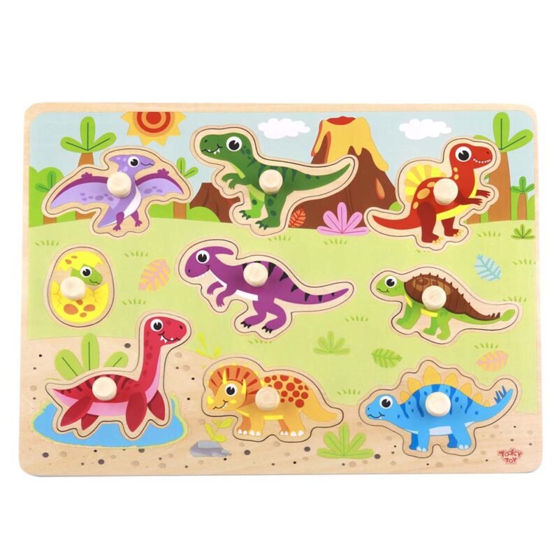Buy Tooky Toy Wooden Dinosaur Puzzle | Yallatoys.com
