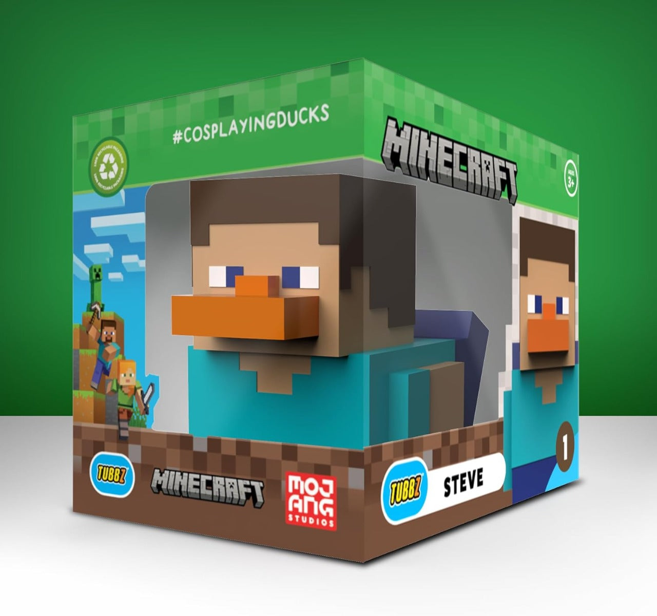 Buy Tubbz Boxed Minecraft Steve Cosplaying Rubber Duck Vinyl Figure | Yallatoys.com