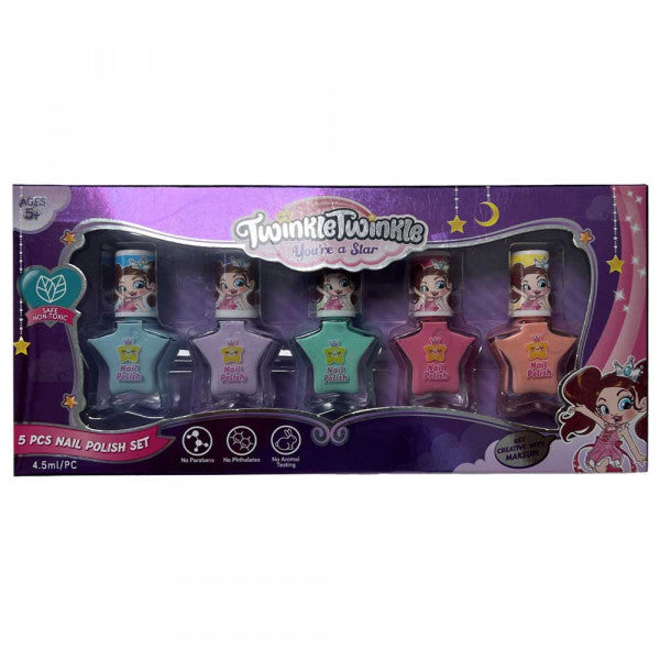 Buy Twinkle Twinkle Nail Polish 5pc Set | Yallatoys.com
