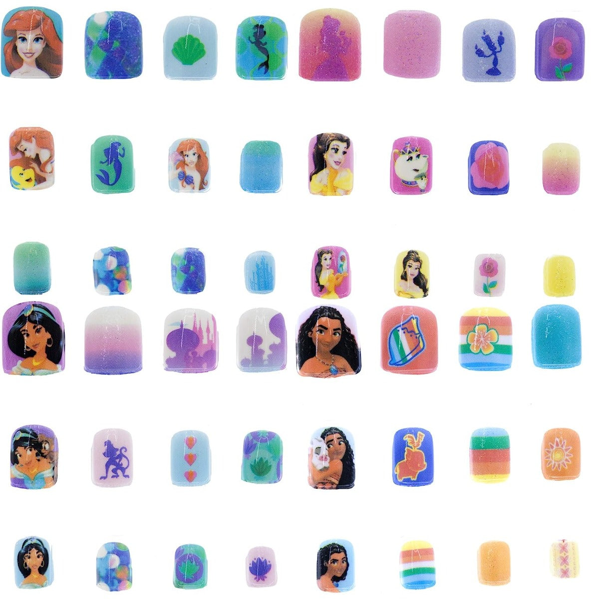 Buy Townley Girl Disney Princess 48 Pcs Press On Nails | Yallatoys.com