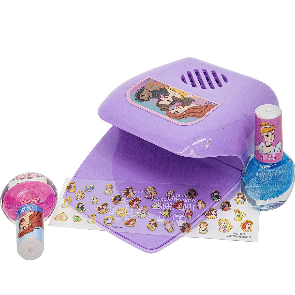 Buy Townley Girl Disney Princess Non-Toxic Peel Off Nail Polish Set with Nail Dryer | Yallatoys.com
