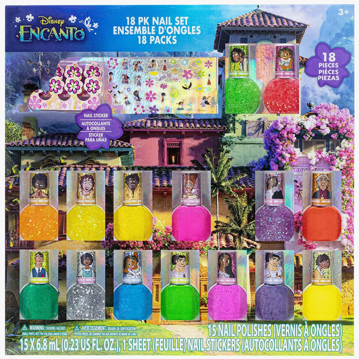 Buy Townley Girl Disney Encanto Non Toxic Peel off Glittery & Opaque Shimmery Nail Polish 18pcs Set | Yallatoys.com