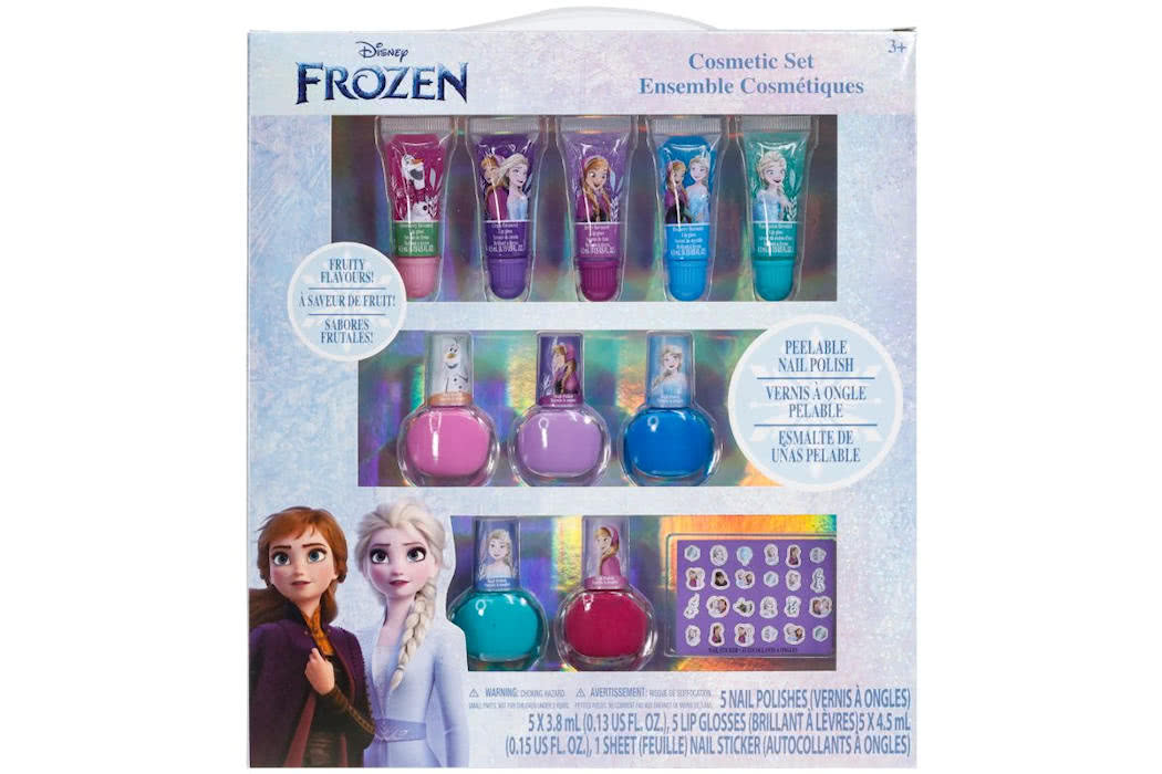 Buy Townley Girl Disney Frozen Girl Super Sparkly Cosmetic Set with Lip Gloss Nail Polish and Nail Stickers | Yallatoys.com