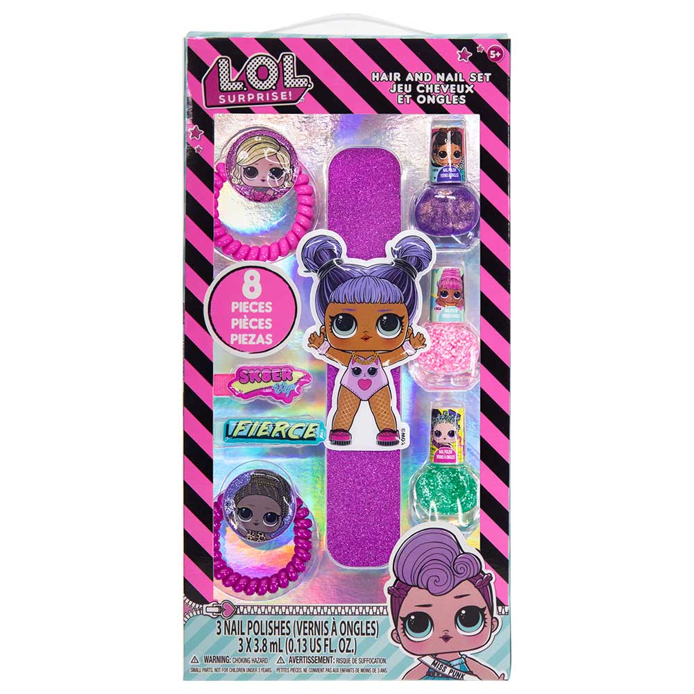 Buy Townley Girl LOL Surprise Nail Set With Jumbo File & Hair Accessories | Yallatoys.com