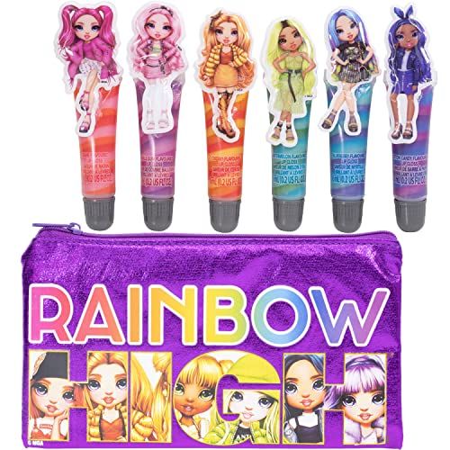 Buy Townley Girl Rainbow High Make Up Set 6 Flavoured Swirled Lip Gloss with Bonus Bag | Yallatoys.com