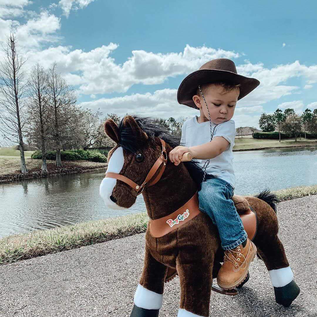 Buy Small chocolate brown with white hoof horse | Yallatoys.com