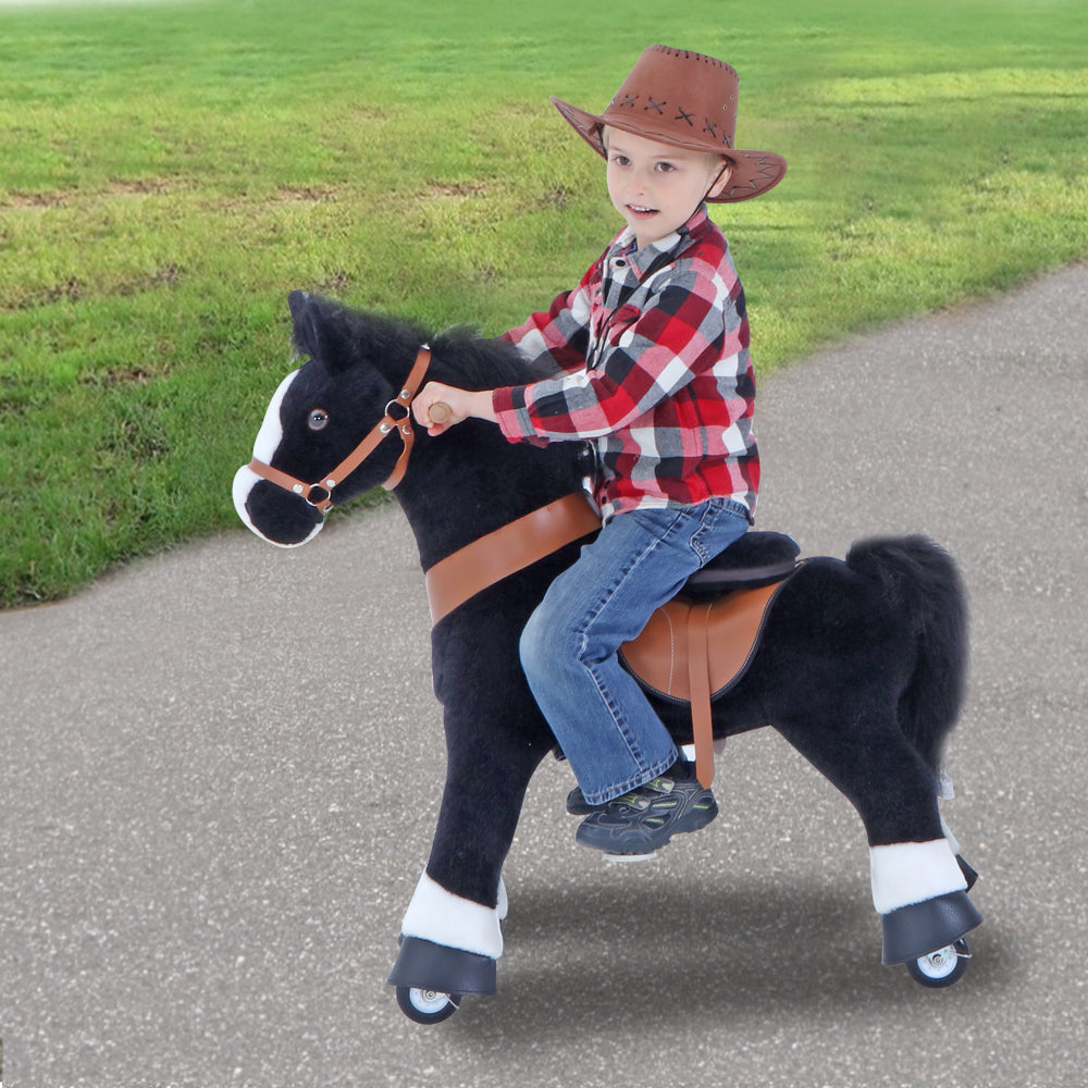 Buy Pony Cycle White Hooded Plush Horse Ride On | Yallatoys.com
