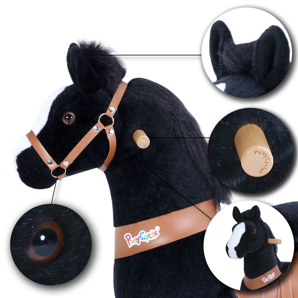 Buy Pony Cycle White Hooded Plush Horse Ride On | Yallatoys.com
