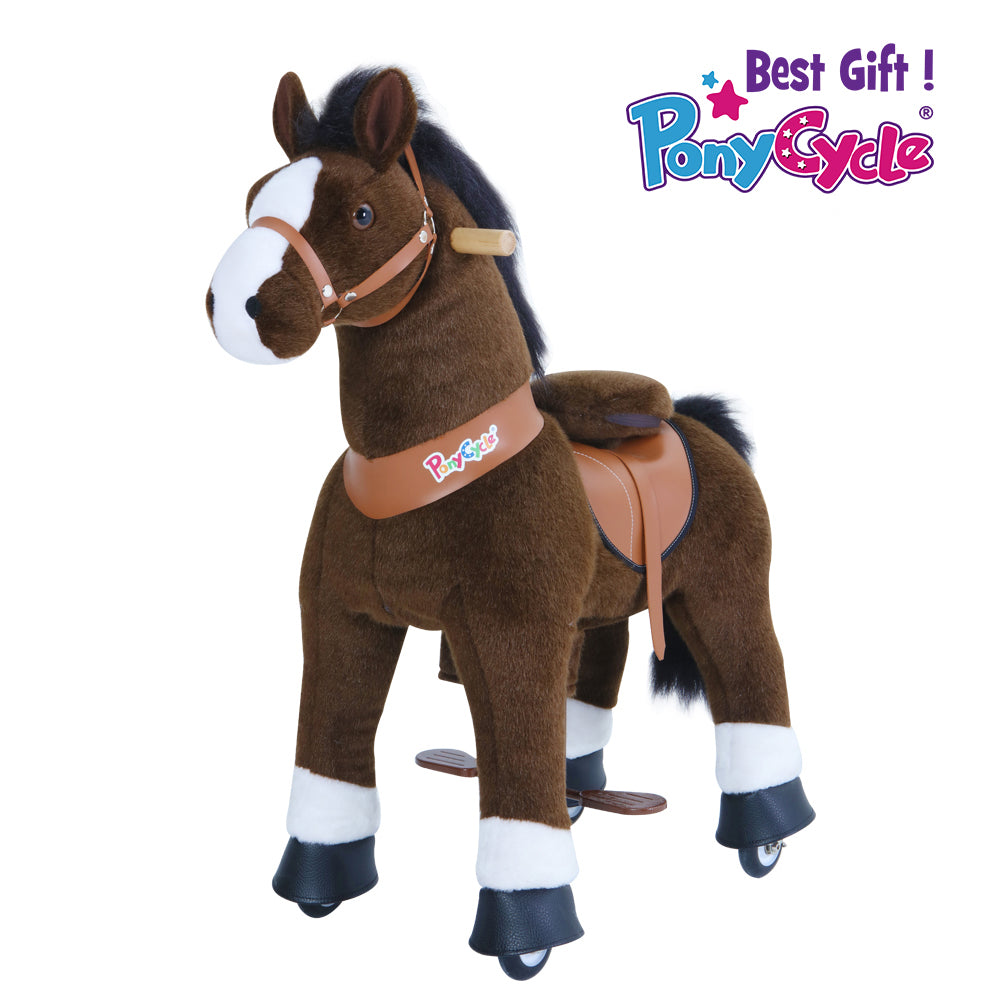 Buy Pony Cycle Medium Chocolate Brown with White Hoof Horse | Yallatoys.com