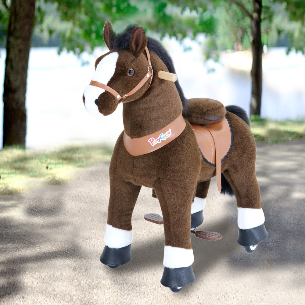 Buy Pony Cycle Medium Chocolate Brown with White Hoof Horse | Yallatoys.com