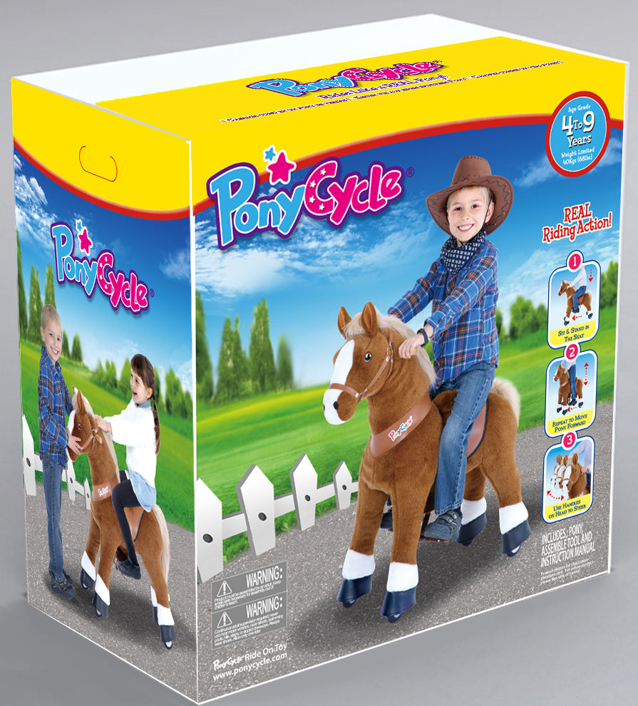 Buy Pony Cycle Medium Chocolate Brown with White Hoof Horse | Yallatoys.com