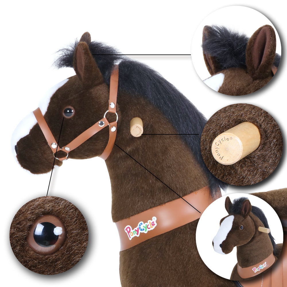Buy Pony Cycle Medium Chocolate Brown with White Hoof Horse | Yallatoys.com