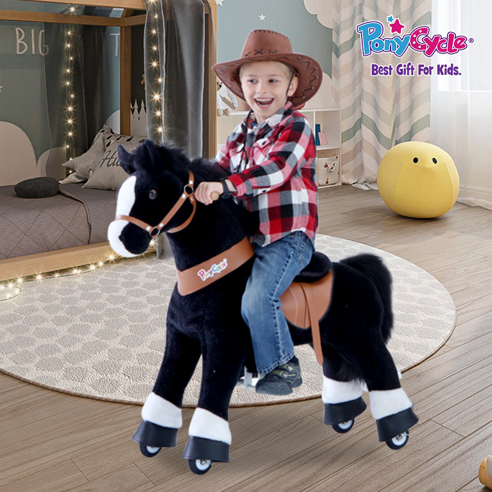 Buy Pony Cycle Medium Black With White Hoof Horse | Yallatoys.com