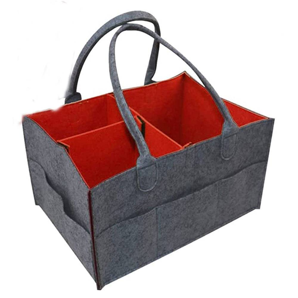Star Babies Diaper Caddy Organizer - Grey & Red Star Babies Yallatoys