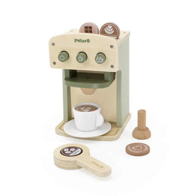 Buy Viga Polar B Wooden Coffee Machine Toy 8 Pcs | Yallatoys.com