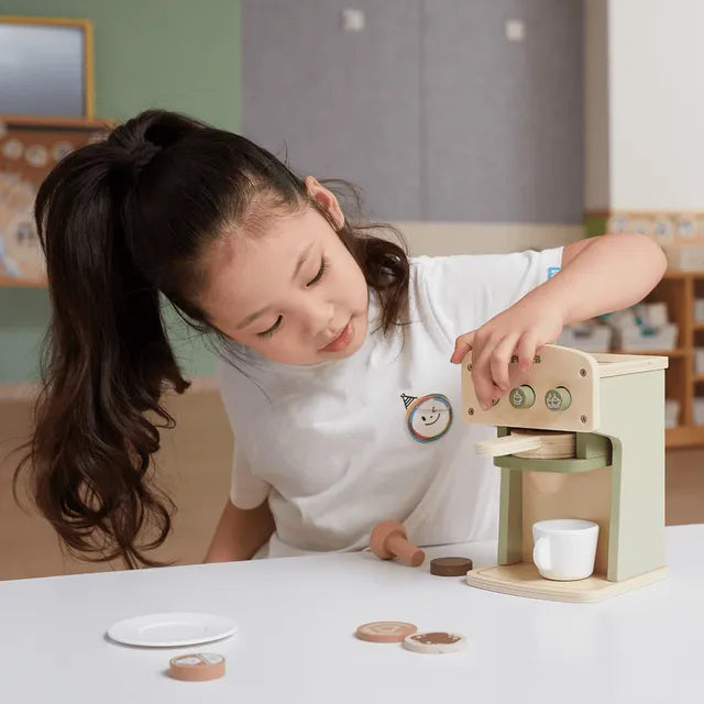 Buy Viga Polar B Wooden Coffee Machine Toy 8 Pcs | Yallatoys.com