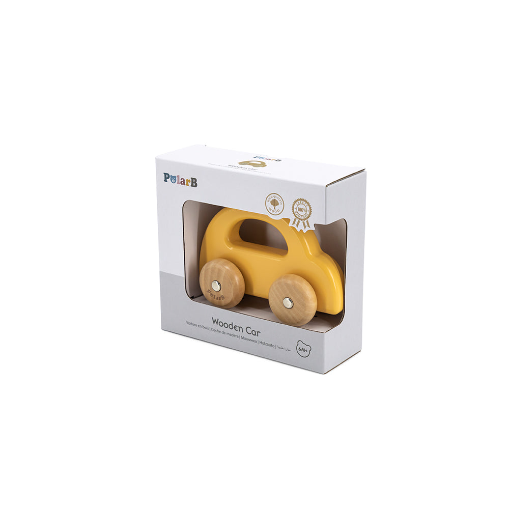 Buy Viga Wooden Car Yellow | Yallatoys.com