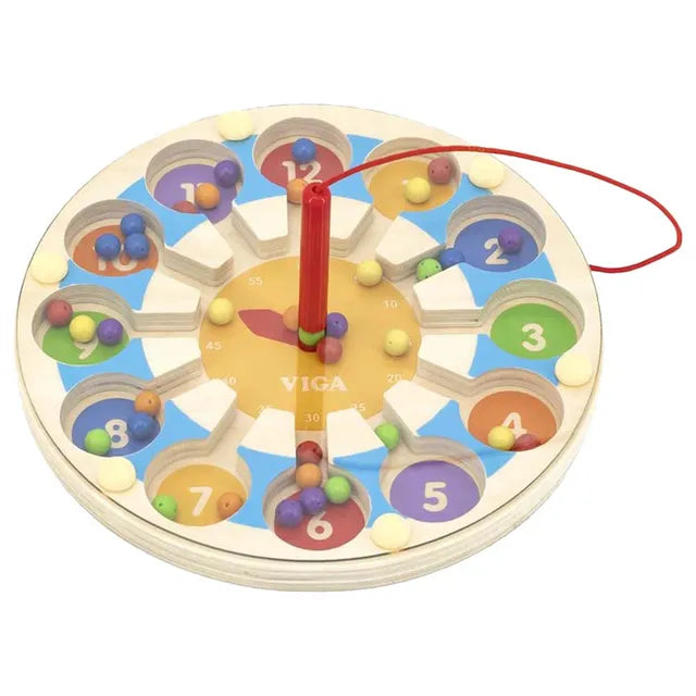 Buy Viga Wooden Magnetic Bead Trace Clock | Yallatoys.com