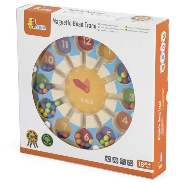 Buy Viga Wooden Magnetic Bead Trace Clock | Yallatoys.com
