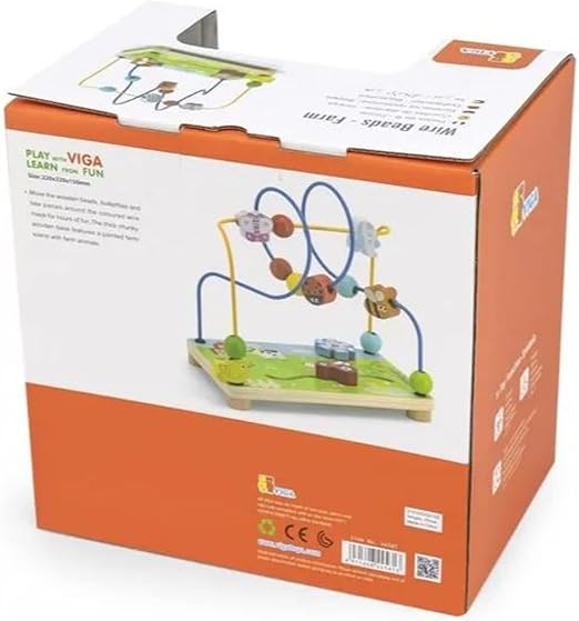 Buy Viga Wooden Farm Wire Beads | Yallatoys.com