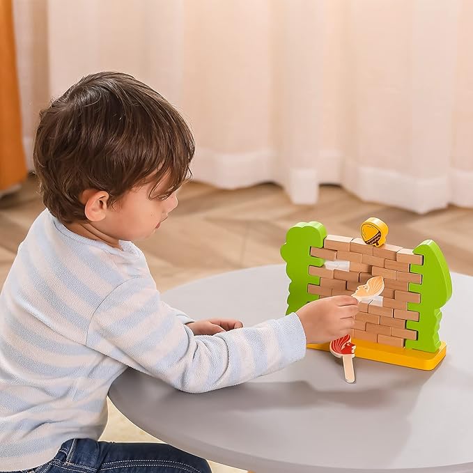 Buy Viga Wooden Wall Build And Topple Game | Yallatoys.com