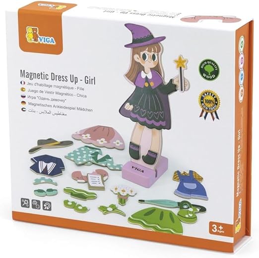 Buy Viga Wooden Magnetic Girl Dress Up Toy | Yallatoys.com