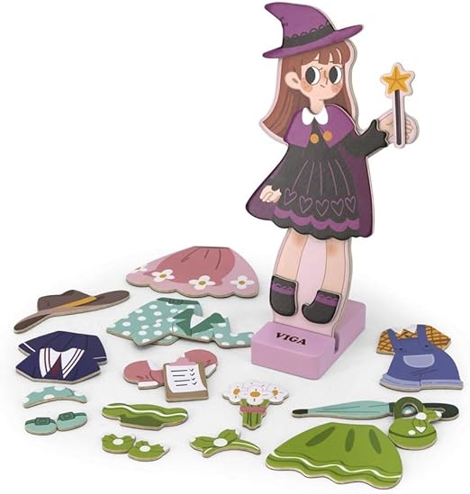 Buy Viga Wooden Magnetic Girl Dress Up Toy | Yallatoys.com
