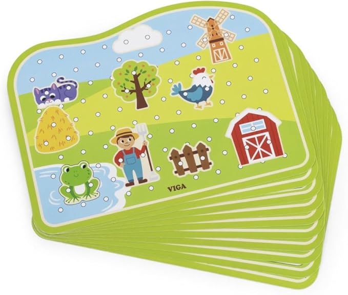 Buy Viga Wooden Farm Lacing Game Set | Yallatoys.com