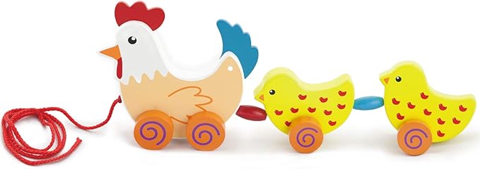 Buy Viga Pull Along Hen With Two Chick | Yallatoys.com