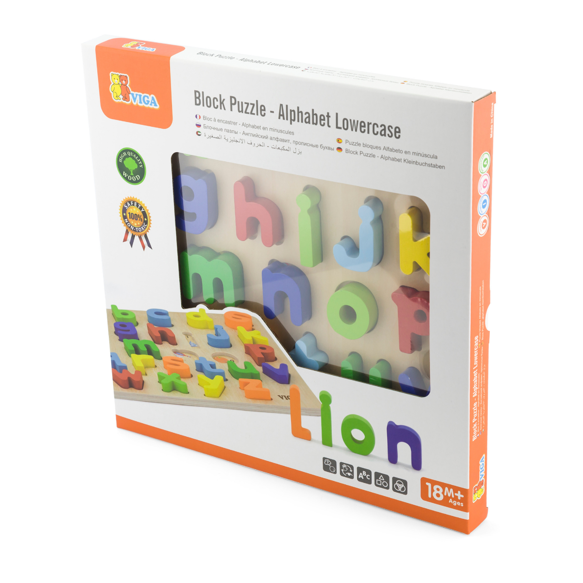 Buy Viga Block Puzzle Alphabet Simple Letters | Yallatoys.com