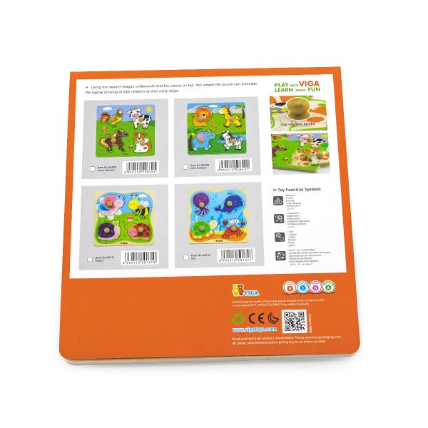 Buy Viga Big Wooden Knob Puzzle Insect | Yallatoys.com