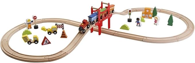 Buy Viga Wooden Train Set 39 Pieces | Yallatoys.com