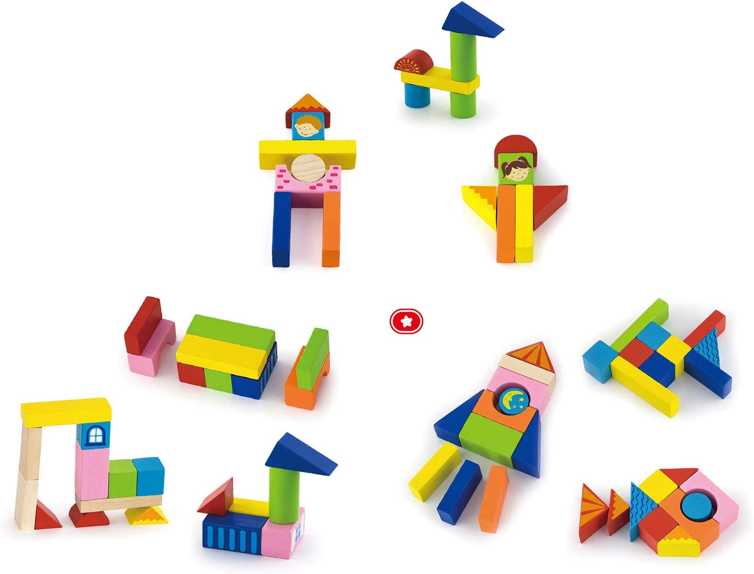 Buy Viga Building Blocks in a Drum City 75pcs | Yallatoys.com