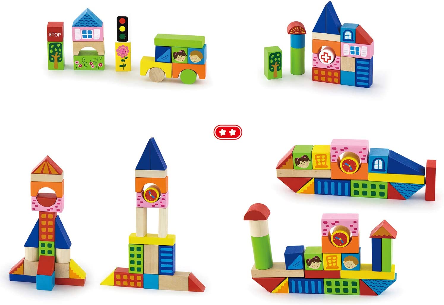 Buy Viga Building Blocks in a Drum City 75pcs | Yallatoys.com