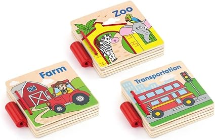 Buy Viga Wooden Books Set of 3 First Books | Yallatoys.com