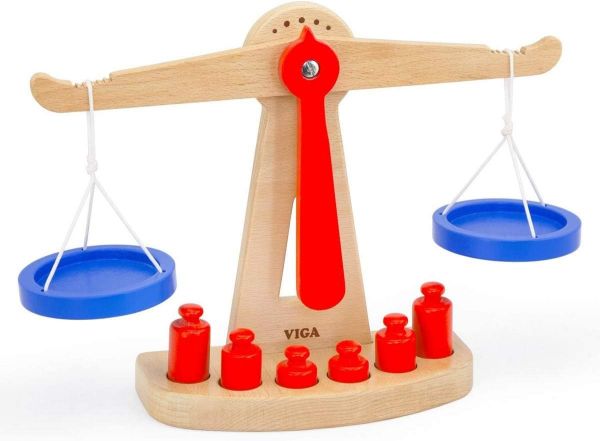Buy Viga Balance Scale Wooden Set | Yallatoys.com