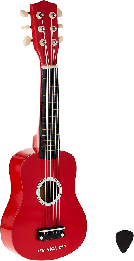 Buy Viga Wooden Guitar 21 Inch Red | Yallatoys.com
