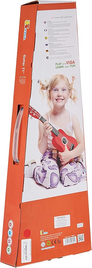 Buy Viga Wooden Guitar 21 Inch Red | Yallatoys.com