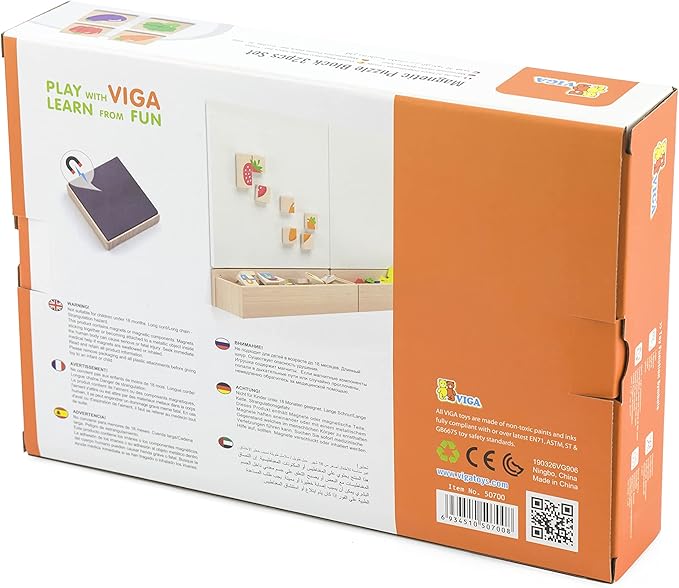 Buy Viga Magnetic Fruits Block Puzzle 32 Pieces Set | Yallatoys.com